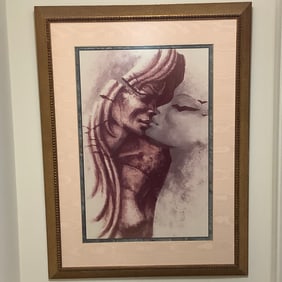Framed Monochromatic Palette of Ambiguous Image, Beautifully Framed