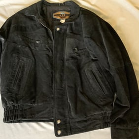 Mens Suede Black Leather Jacket