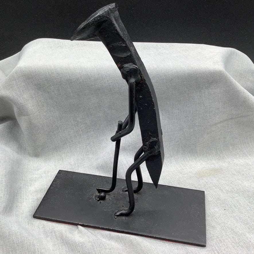 Railroad Spike Golfer Art, Artist Signed, 1973 (1 of 8)