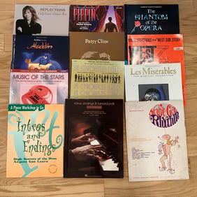 Piano Music Books: Disney, Carly Simon, Patsy Cline, Broadway