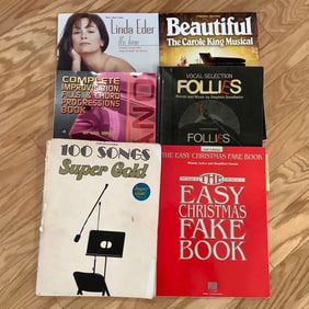 6 Piano Music Books:Christmas, Follies, Carole King, Linda Eder, Improvs and Super Gold