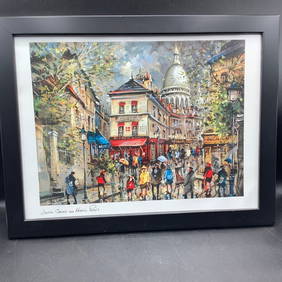 Framed Artwork depicting the Sacre-Coeur Basilica, Paris France (1 of 10)