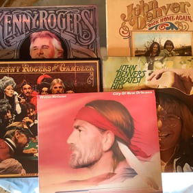 5 Vinyl Records: Kenny Rogers, John Denver and Willie Nelson