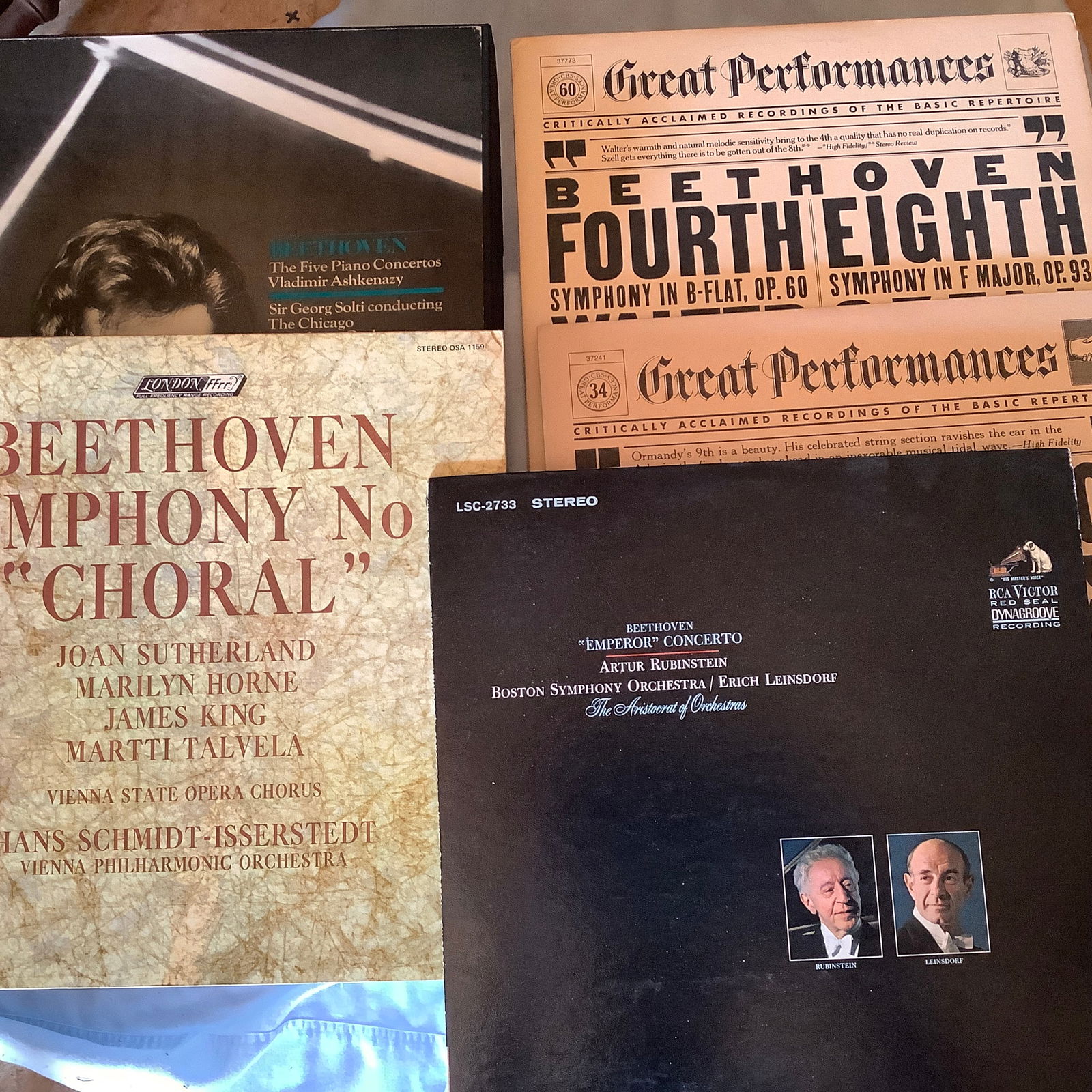 4 Vinyl Records: Beethoven: Boston Symphony Orchestra (1 of 13)