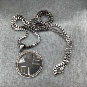 Marvel Stainless Steel Pendant on Box Chain Necklace