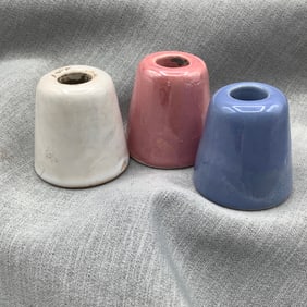 Set of 3 Vintage Ceramic Cigarette Snuffers
