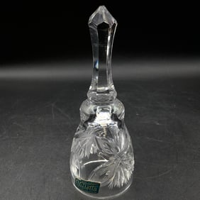 Violetta Etched Lead Crystal Bell, Made in Poland
