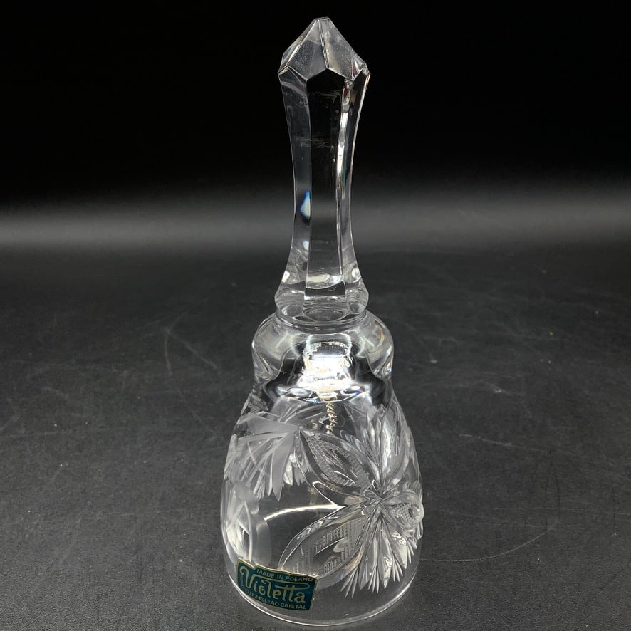 Violetta Etched Lead Crystal Bell, Made in Poland (1 of 8)