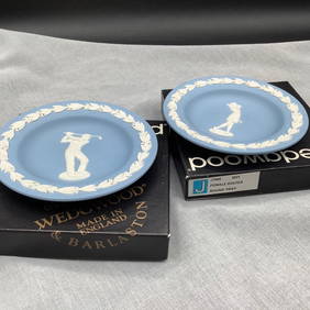 Pair of Wedgwood Golf Trinket Trays with Original Boxes (1 of 9)