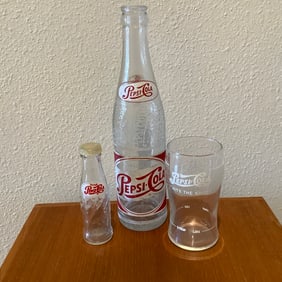 Pepsi Cola Bottle, Salt Shaker and Soda Fountain Measurer