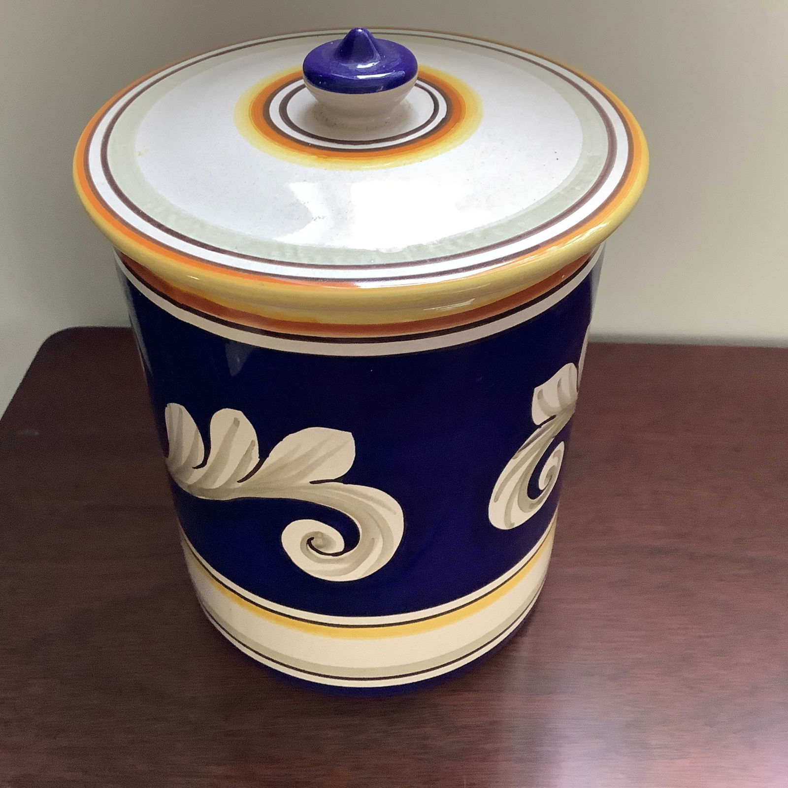 Sberna Deruta Italian Ceramic Canister Jar (1 of 7)