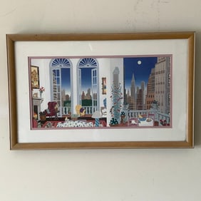 Thomas McKnight "Manhattan Fantasy" Framed Print