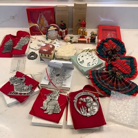 Christmas Ornaments: Lenox, Royal Albert, Mikasa, Gorham, Avon Pewter and more