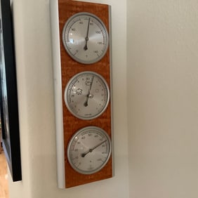 Dr. Friedrichs Germany, Teak and Brushed Chrome Weather Station