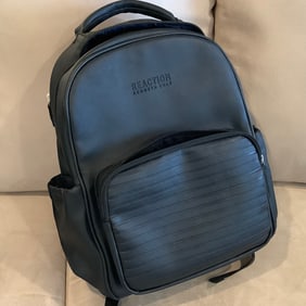 Kenneth Cole Black Backpack, Leather Look