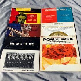 6 Vinyl Records- Marches, Heroic Music, Baroque Favorites and more