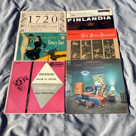 6 Vinyl Records: Classical, Jazz, Vivaldi, Tchaikovsky, Finlandia
