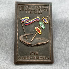 Rare Bronze Medal From the 8th Central American and Caribbean Games Held in Caracas, Venezuela, 1958