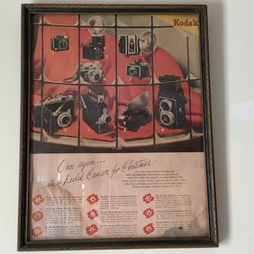 1940s Kodak Camera Advertisement Framed