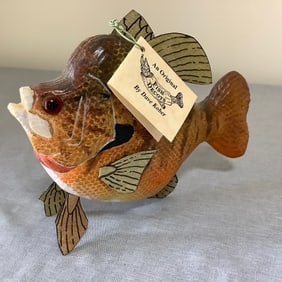 Original Fish Decoy by Dave Kober, Bluegill number AJ-54