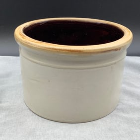 Antique Crock with Flared Flat Rim