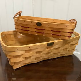 Pair of Baskets made by Peterboro Basket Co