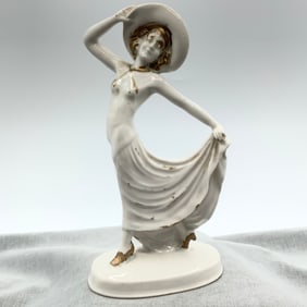 Art Deco Woman Figurine, Made in Japan, Ca early 1900s