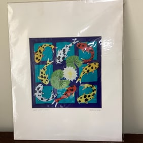 Pop Art Style Koi Fish Signed Art, Numbered