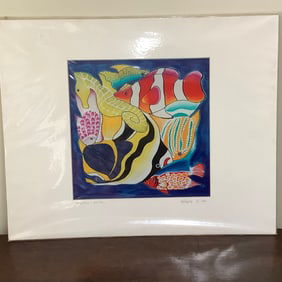 Colorful Pop Art Style Fish Art,  "Angel Fish" 20/250