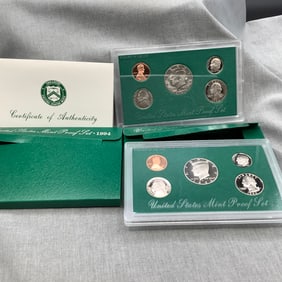 2 Sets of 1994 Proof Sets with Boxes