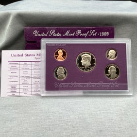 1989 US Mint Proof Coin Set with Box