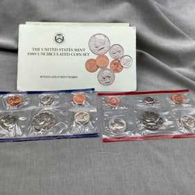 1989 US Mint 1989 Uncirculated Coin Set with D and P Mint Marks