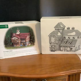 2 Department 56 Christmas Village Buildings with Box from the New England Villages Series