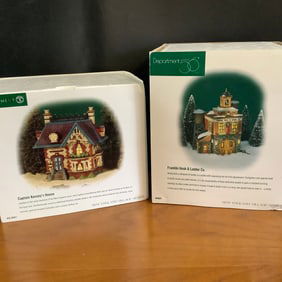 2 Department 56 Christmas Village Buildings with Box from the New England Villages Series