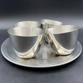 4 Raimond Pewter Mule Mugs, Handmade in Sheffield England, International Pewter Tray