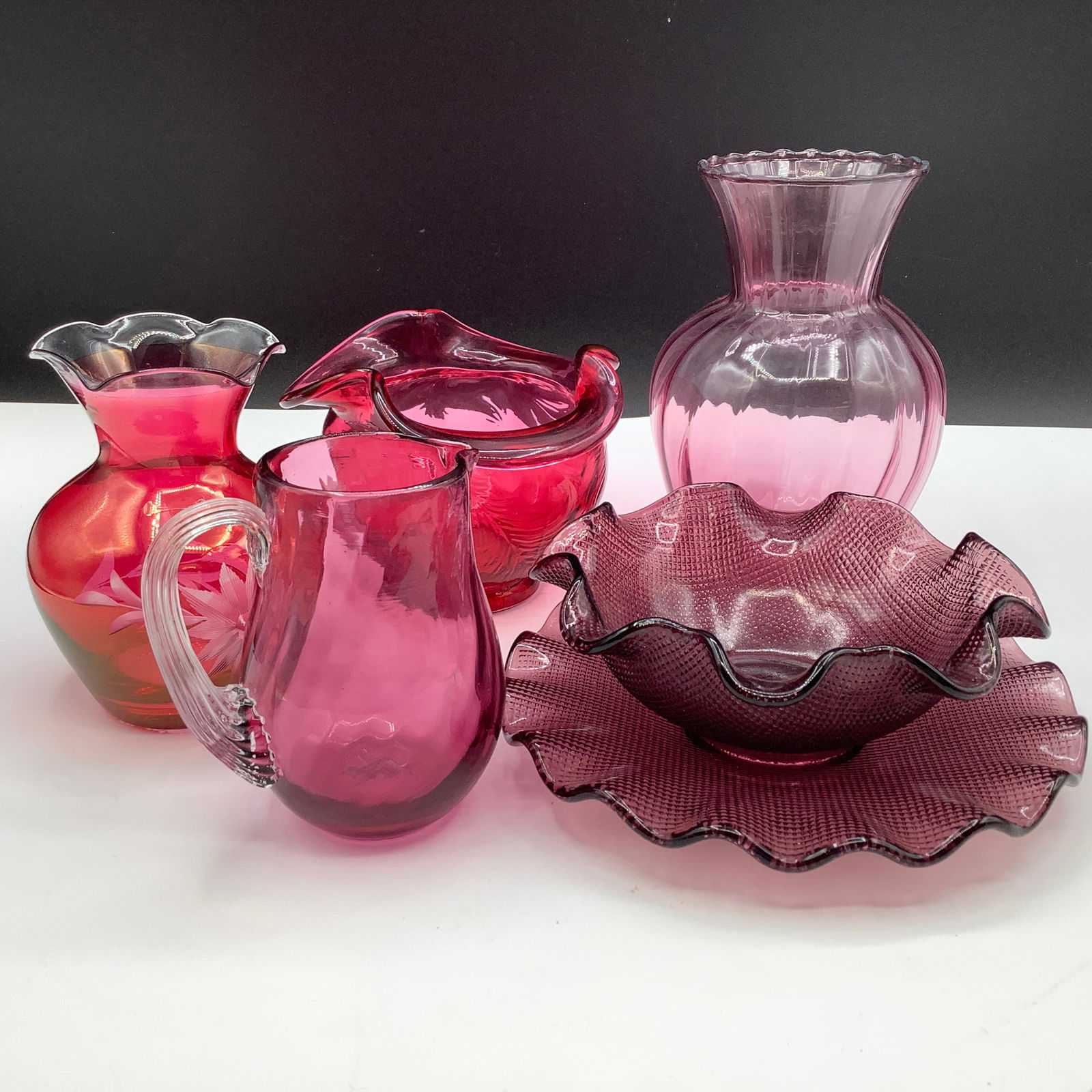 Cranberry and Amethyst Glass Pieces, Fenton, Pilgrim and more (1 of 16)