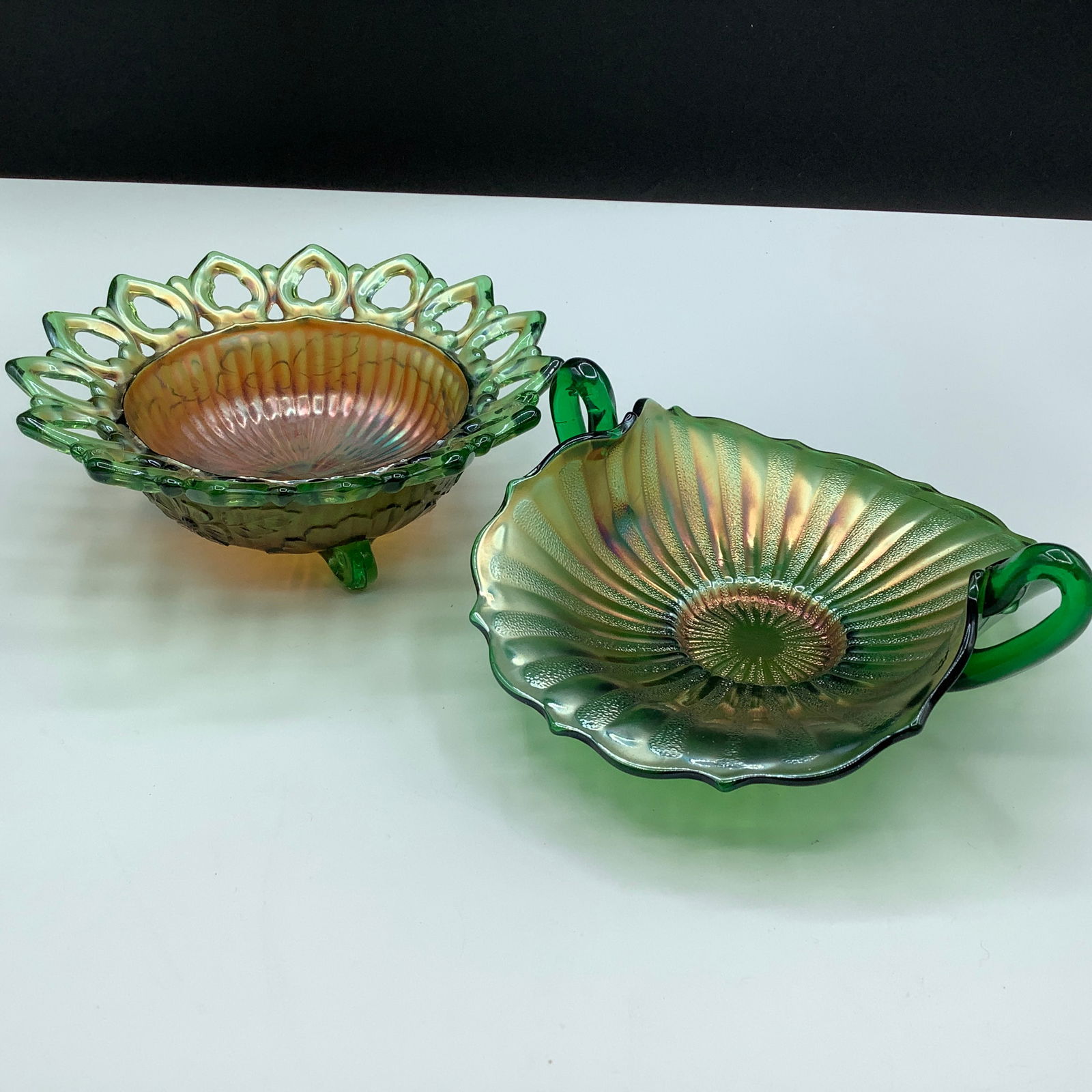 2 Carnival Glass Candy Dishes (1 of 13)