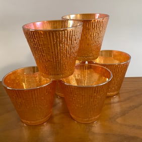 6 Carnival Glasses Highball Barware
