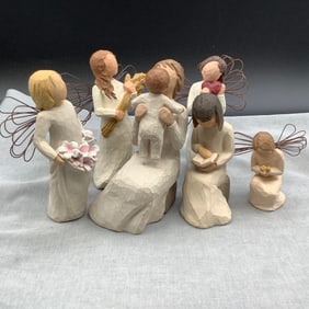 6 Willow Tree Figurines