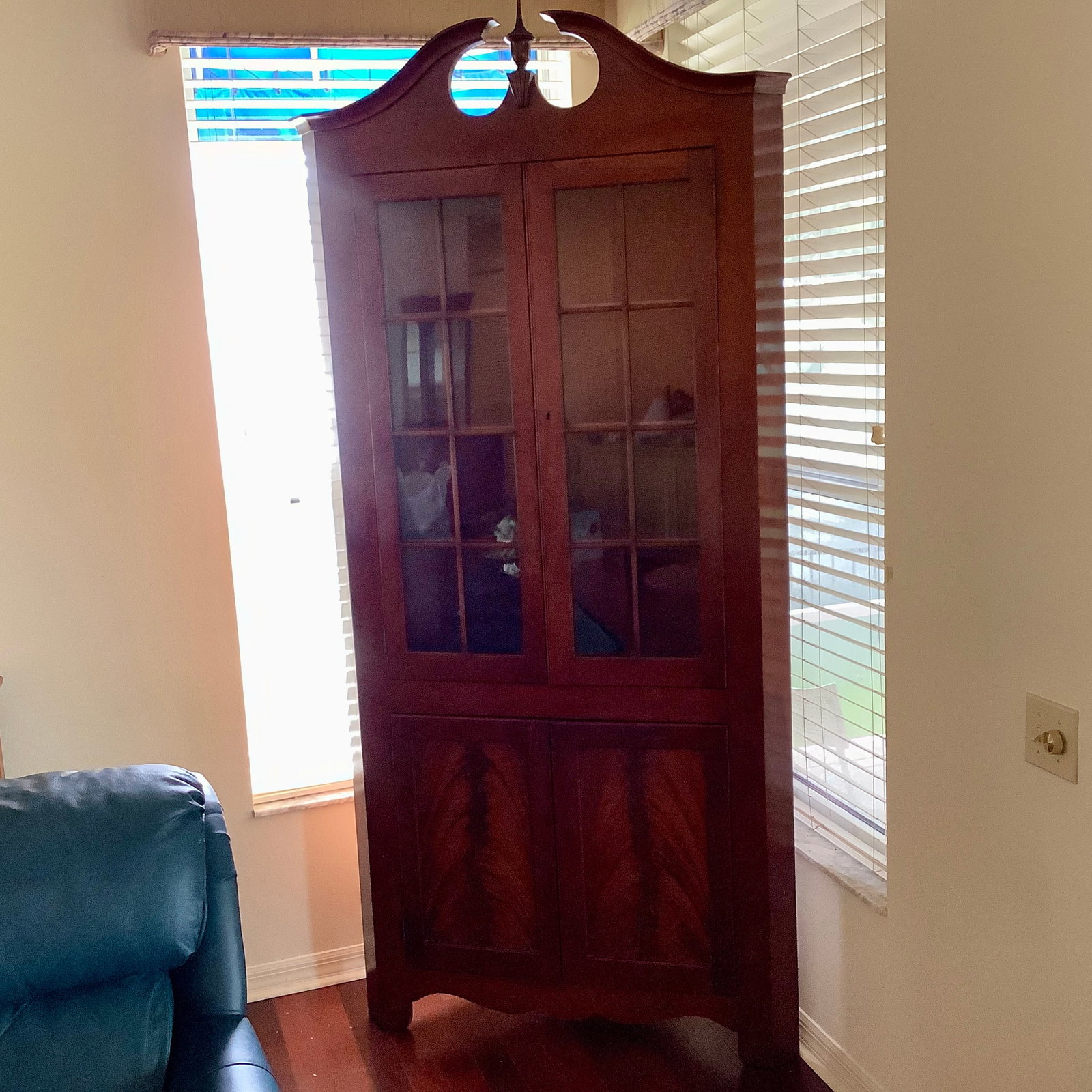 Antique 1800s Solid Handmade Cherry Corner Cabinet (1 of 13)