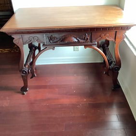 Rare Antique Desk Finished on All Sides