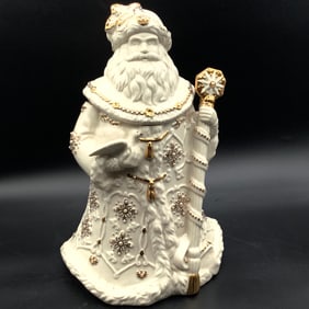 Lenox Florentine and Pearl Santa Cookie Jar