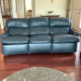 Leather Sofa by Hancock & Moore with 2 Recliners