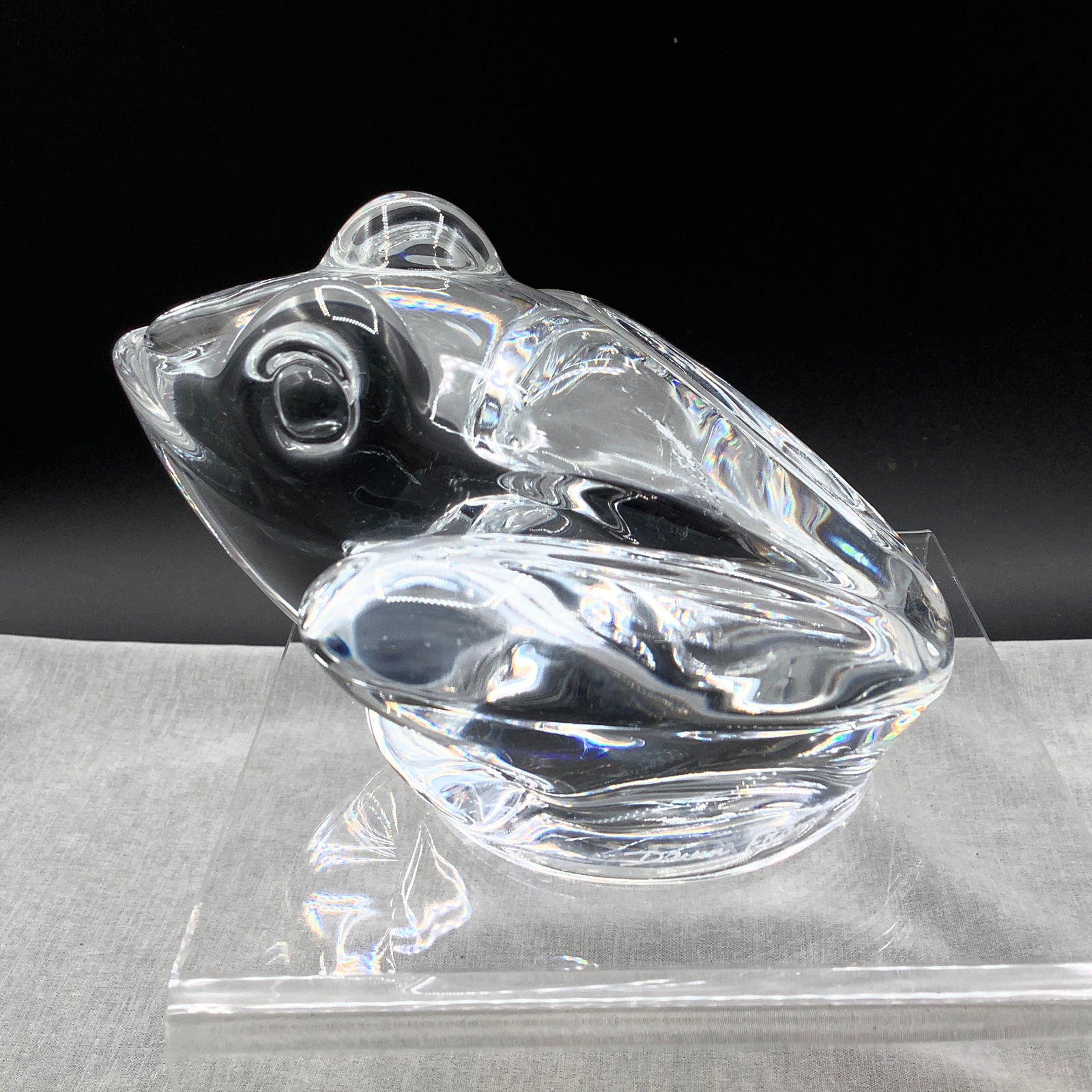 Signed Daum France Large Frog Paperweight (1 of 17)