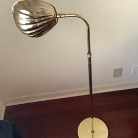 Berman Brass Shell Floor Lamp with Adjustable Height