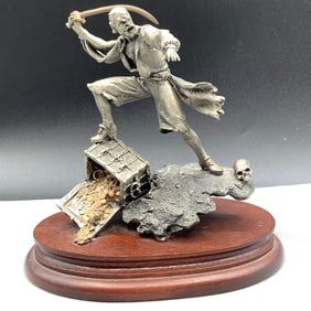 David LaRocca, 1982 "Pieces Of Eight" Limited Edition 87 of 2500. Chilmark's Fine Pewter On Wood