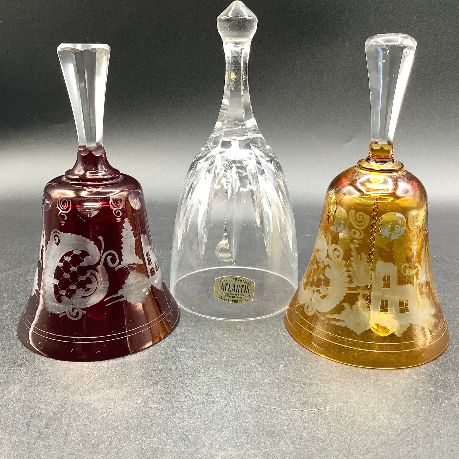 Bohemian Glass Bells and Crystal Bell (1 of 12)