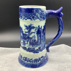 Victoria Ironstone Flow Blue Tankard
