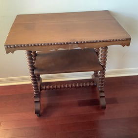 Antique Pre 1900s Walnut Spool Table