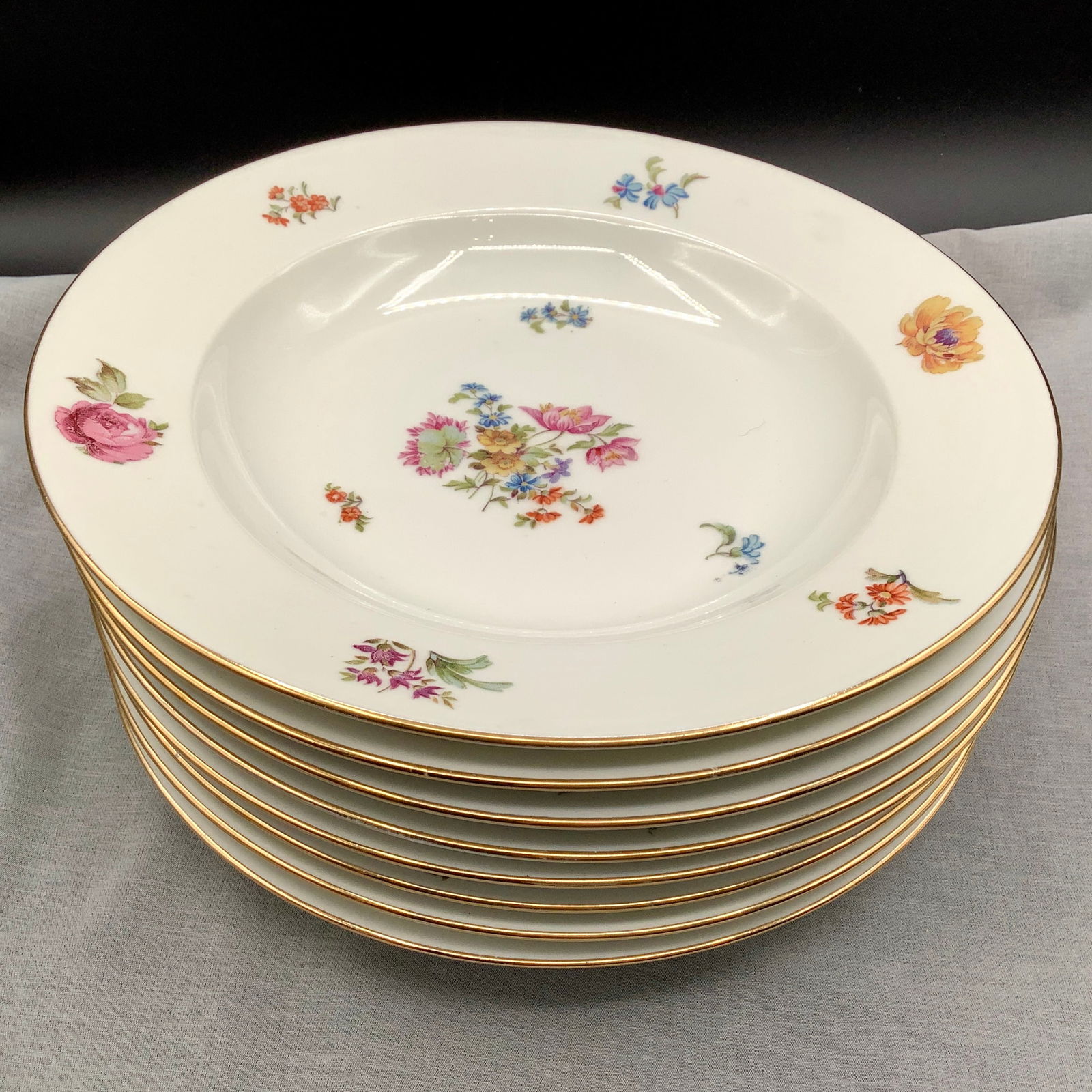 Antique Set of 8 Wright, Tyndale and Van Roden Philadelphia Plates by Vignaud Limoges (1 of 6)